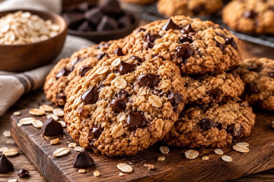 Galletas de avena y chocolate